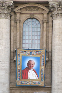 Portrait géant du pape Jean-Paul II