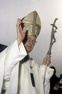 Paul VI en visite dans la paroisse Jésus Divin Maître 