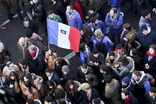 Rassemblement républicain suite aux attentats terroristes