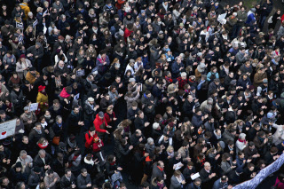 Rassemblement républicain suite aux attentats terroristes