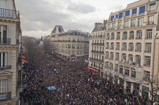 Rassemblement républicain suite aux attentats terroristes