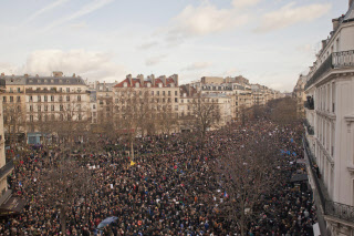 Rassemblement républicain suite aux attentats terroristes