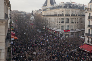 Rassemblement républicain suite aux attentats terroristes