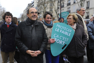 Marche pour la Vie contre l'avortement et l'euthanasasie à Paris