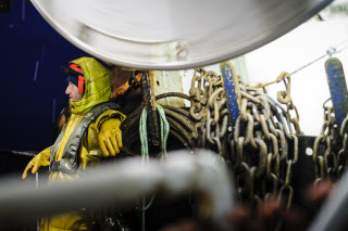 Pêche dans la Manche sur un chalutier