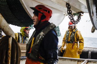 Pêche dans la Manche sur un chalutier
