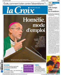 La Croix - "UNE" - 11 février 2015