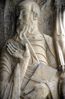 Relief sculpté du porche de l'Abbaye St Pierre à Moissac