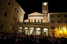 Rome, prière de la Cté de Sant'Egidio pour les victimes des attentats terrorsites à Paris