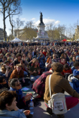 9e Nuit Debout. Place de la République à Paris