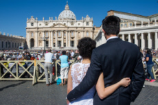 Audience pontificale place Saint Pierre au Vatican