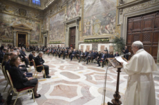 60 ans du Traité de Rome, le pape François rencontre les représentants de l'UE.