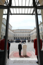 Visite du pape François au palais du Quirinal à Rome, Italie.