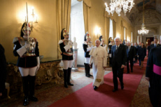 Visite du pape François au palais du Quirinal à Rome, Italie.
