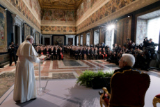 Visite du pape François au palais du Quirinal à Rome, Italie.