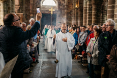 Festival Via Aeterna, messe solennelle en l'église abbatiale au Mont St Michel