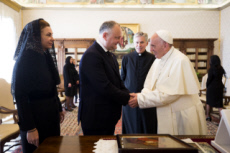 Le pape François et Igor DODON, président de la République de Moldavie.