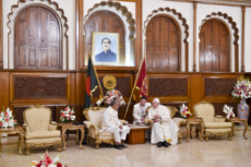Voyage apostolique du pape François en Bangladesh. Le pape et le président Abdul HAMID