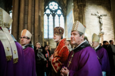 Evêques lors de la messe d'action de grâce.