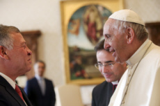 Le pape François reçoit le roi ABDALLAH II de Jordanie au Vatican.