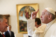 Le pape François reçoit le roi ABDALLAH II de Jordanie au Vatican.