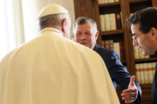 Le pape François reçoit le roi ABDALLAH II de Jordanie au Vatican.