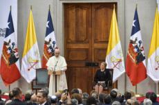 Voyage apostolique du pape François au Chili. Discours du pape au palais présidentiel