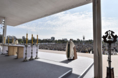 Voyage apostolique du pape François au Chili. Messe au parque O'Higgins, Santiago.