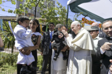 Voyage apostolique du pape François au Chili. Le pape dans une prison pour femmes.