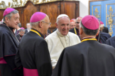 Voyage apostolique du pape François au Chili. Le pape rencontre les évêques chiliens.