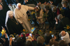Le pape François et communauté gréco-catholique ukrainienne de Rome.