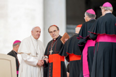 Le pape François et le  Card. Philippe BARBARIN, Archevêque de Lyon