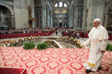 Audience générale dans la basilique Saint Pierre au Vatican.