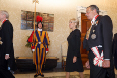 Arrivée de Brigitte MACRON au Vatican