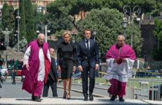 Le président Emmanuel MACRON à la Basilique Saint Jean de Latran à Rome