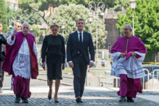 Le président Emmanuel MACRON à la Basilique Saint Jean de Latran à Rome