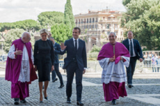 Le président Emmanuel MACRON à la Basilique Saint Jean de Latran à Rome