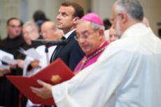 Le président Emmanuel MACRON à la Basilique Saint Jean de Latran à Rome