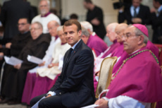 Le président Emmanuel MACRON à la Basilique Saint Jean de Latran à Rome