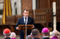 Le président Emmanuel MACRON à la Basilique Saint Jean de Latran à Rome