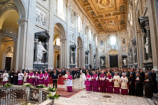 Le président Emmanuel MACRON à la Basilique Saint Jean de Latran à Rome