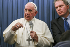 Retour du voyage apostolique du pape François en Irlande