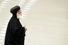 Evêque copte orthodoxe présent à l'audience hebdomadaire pontificale.