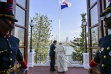 JMJ 2019 au Panama. Le pape François et Juan Carlos VARELA.