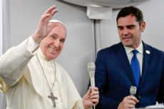 JMJ 2019 au Panama. Retour vers l'Italie, conférence de presse dans l'avion.