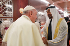 Le pape François à Abu Dhabi, Emirats arabes unis.