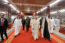 Le pape François à Abu Dhabi, Emirats arabes unis.