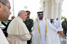 Le pape François à Abu Dhabi, Emirats arabes unis.