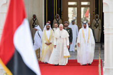Le pape François à Abu Dhabi, Emirats arabes unis.