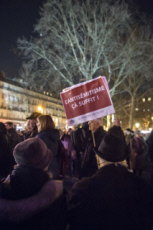 Rassemblement contre l'antisémitisme, place de la République à Paris.